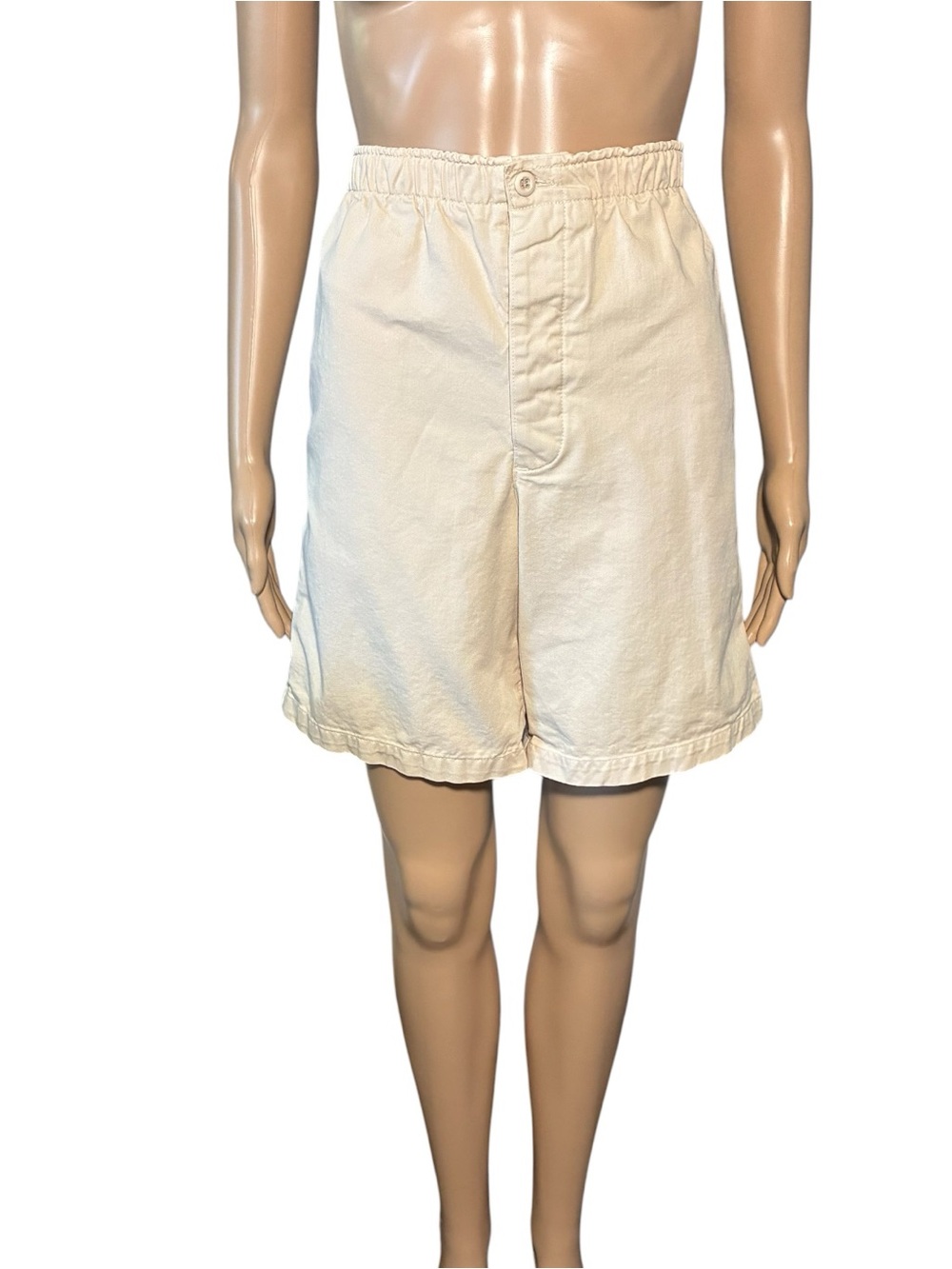 Vintage J.Crew Men's Shorts SizeS Cotton Button Fly Pull On Bermuda Slash Pocket